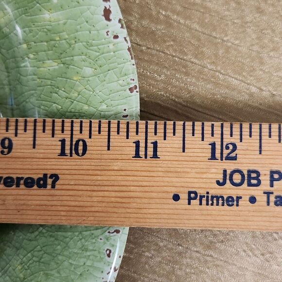 Pier 1 Carmelo Green Crackle Melamine Dinner Plate 11" Set of 4 - Picture 7 of 7